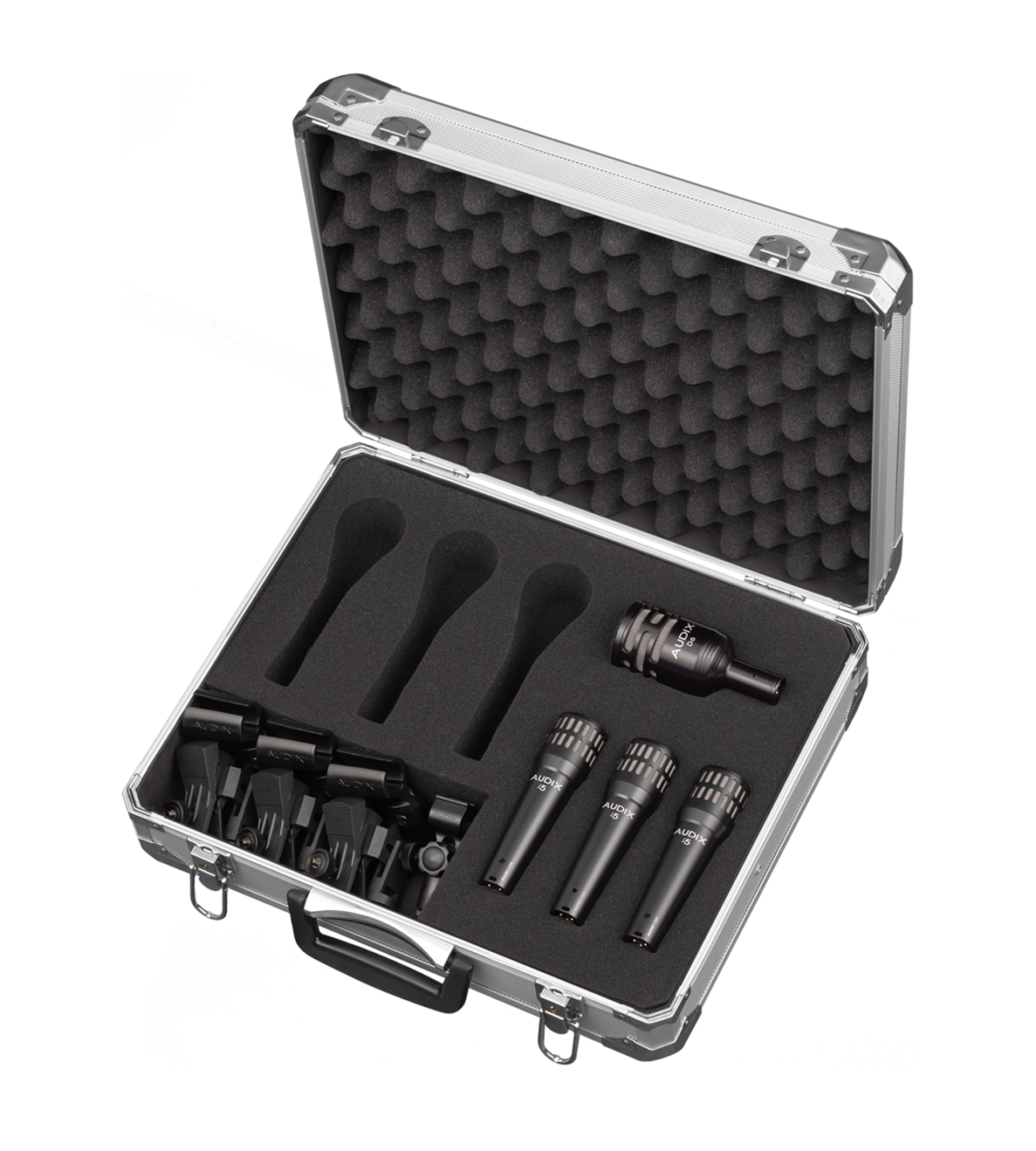 Audix DP7 1 x D6 Kick Drum Microphone 1 x i5 Snare Drum Microphone 2 x D2 Rack Tom Microphones 1 x D4 Kick/Floor Tom Microphone 2 x ADX51 Overhead Microphones 4 x DVICE (gooseneck clips) 3 x DCLIP Microphone Clips 1 x MC1 Microphone Clip 2 x WS81C Windscreens" 1 Audix DP7 1 x D6 Kick Drum Microphone 1 x i5 Snare Drum Microphone 2 x D2 Rack Tom Microphones 1 x D4 Kick/Floor Tom Microphone 2 x ADX51 Overhead Microphones 4 x DVICE (gooseneck clips) 3 x DCLIP Microphone Clips 1 x MC1 Microphone Clip 2 x WS81C Windscreens"