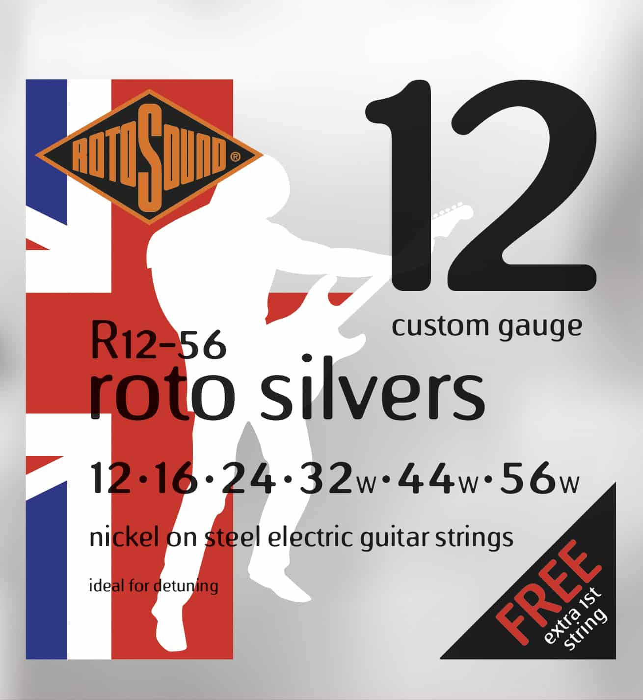 Rotosound R1256 Nickel D-Tune 12-56 1 Rotosound R1256 Nickel D-Tune 12-56