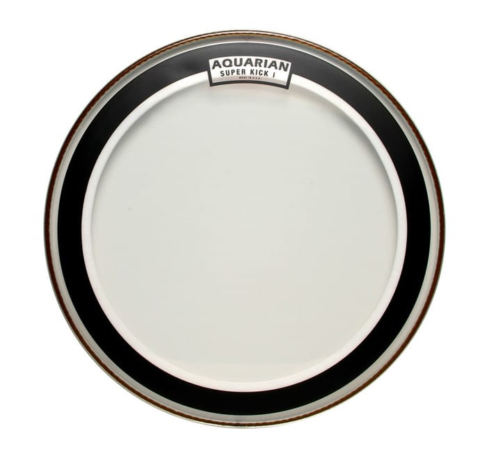 Aquarian SKI18 18" Superkick I, Clear Single Ply Bass Drumhead with Floating SK Muffle Ring 1 Aquarian SKI18 18" Superkick I, Clear Single Ply Bass Drumhead with Floating SK Muffle Ring