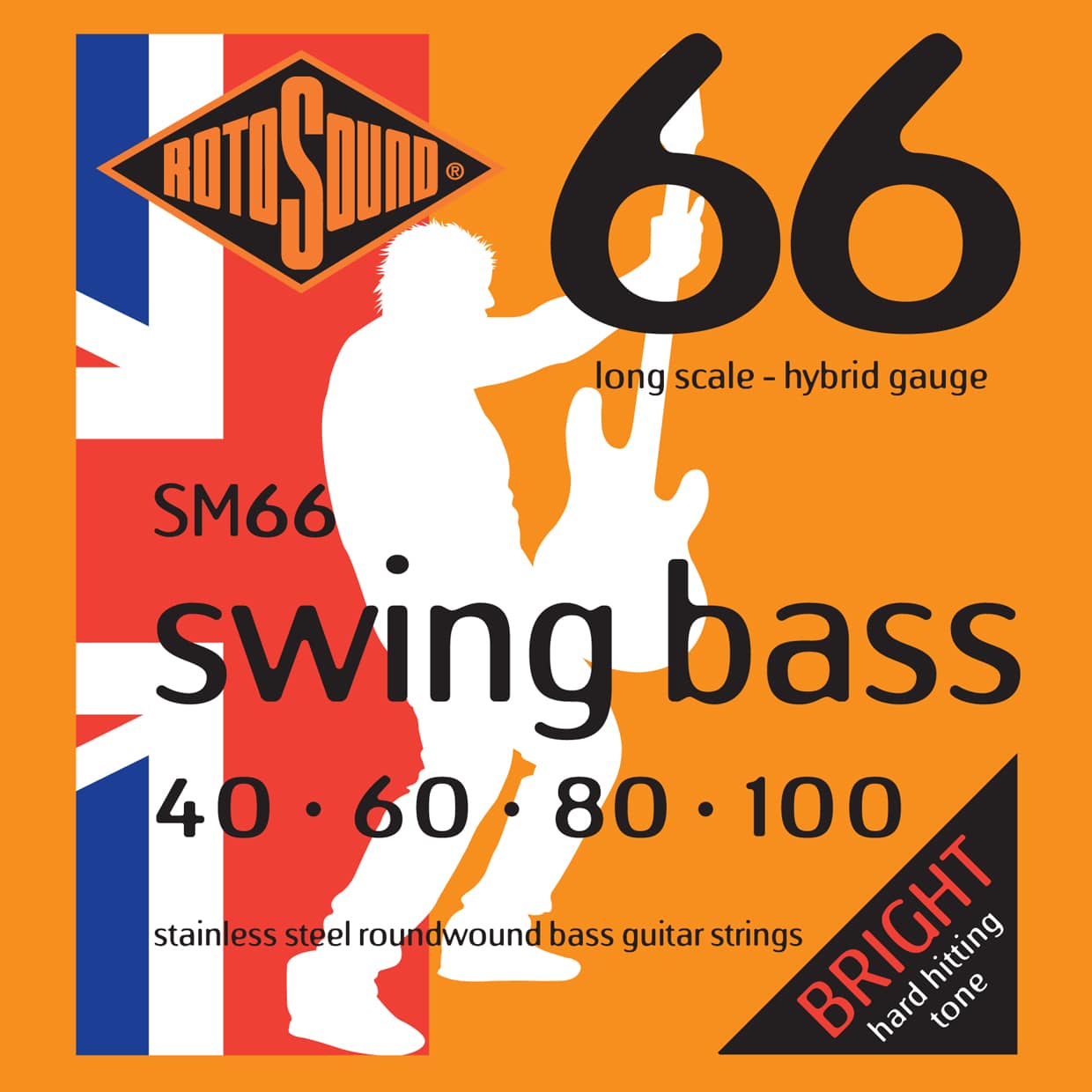 Rotosound SM66 Stainless Steel Hybrid 40-100 1 Rotosound SM66 Stainless Steel Hybrid 40-100