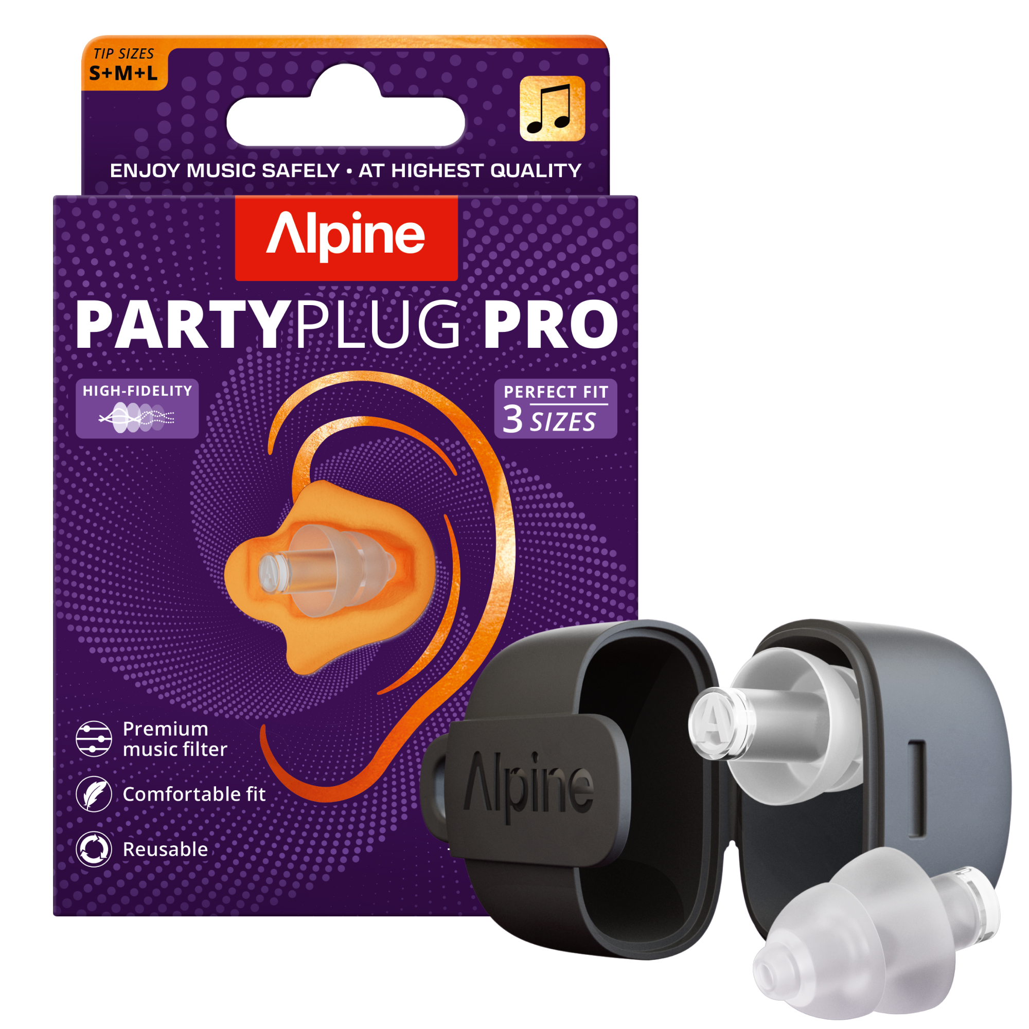 Alpine Partyplug PRO 2025 Edition ørepropper - Transparent 1 Alpine Partyplug PRO 2025 Edition ørepropper - Transparent