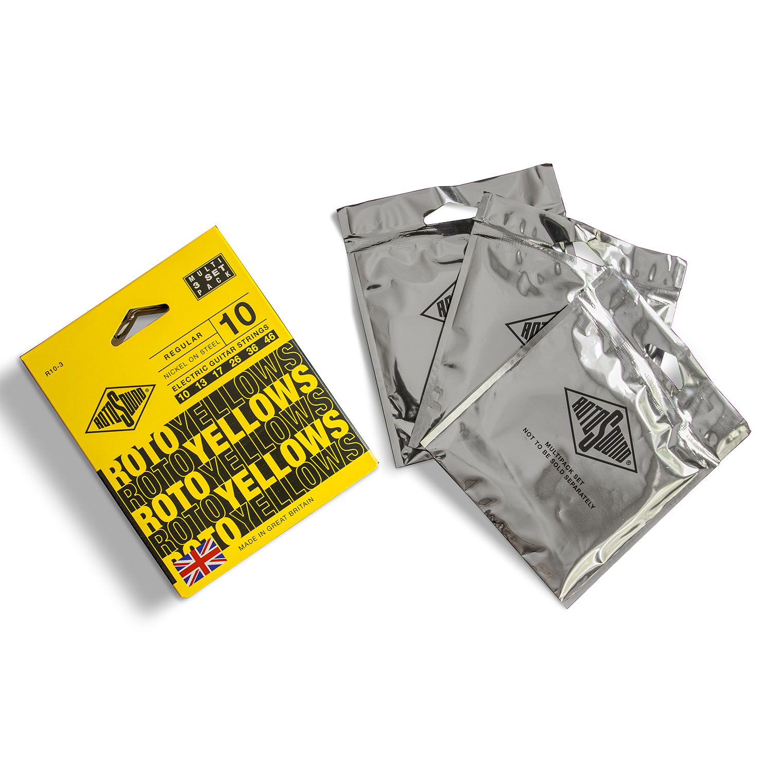 Rotosound R10-3 R10 Yellow 10-46 (3 PACK) 1 Rotosound R10-3 R10 Yellow 10-46 (3 PACK)