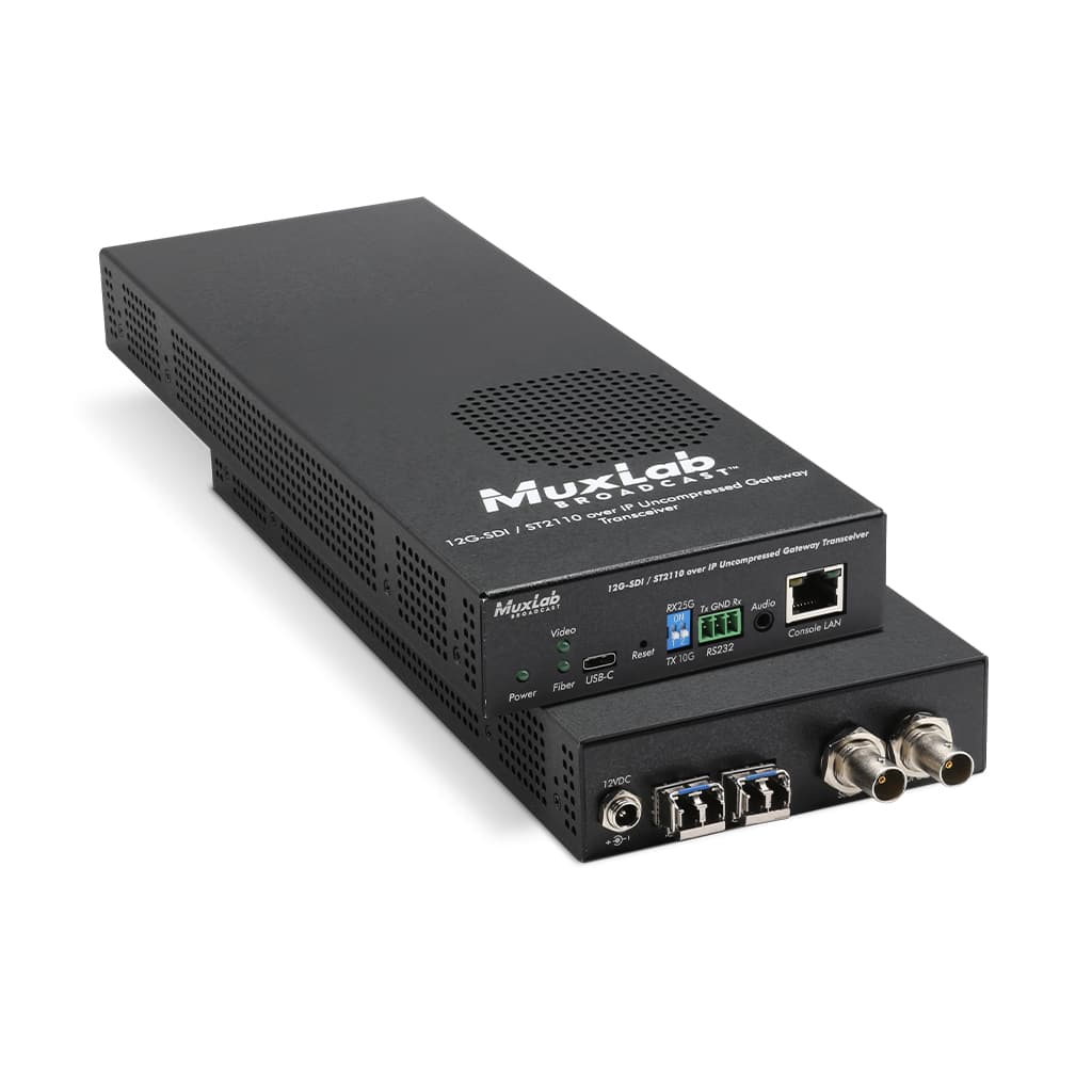 MuxLab ML500775-2110 12G-SDI/ST2110 over IP Gateway Transceiver, MM 1 MuxLab ML500775-2110 12G-SDI/ST2110 over IP Gateway Transceiver, MM