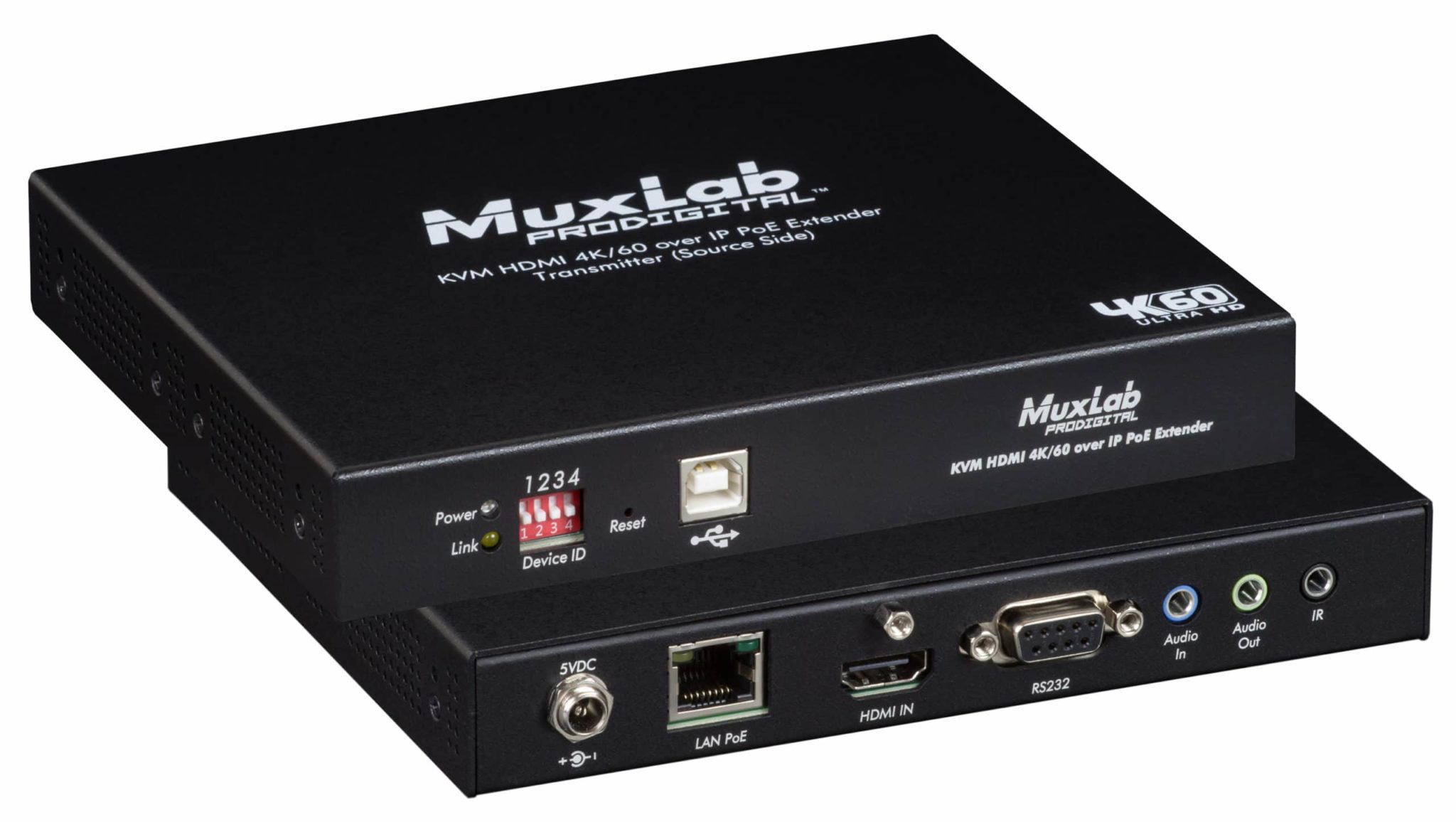 MuxLab ML500800-TX KVM HDMI over IP PoE Transmitter, 4K/60 1 MuxLab ML500800-TX KVM HDMI over IP PoE Transmitter, 4K/60