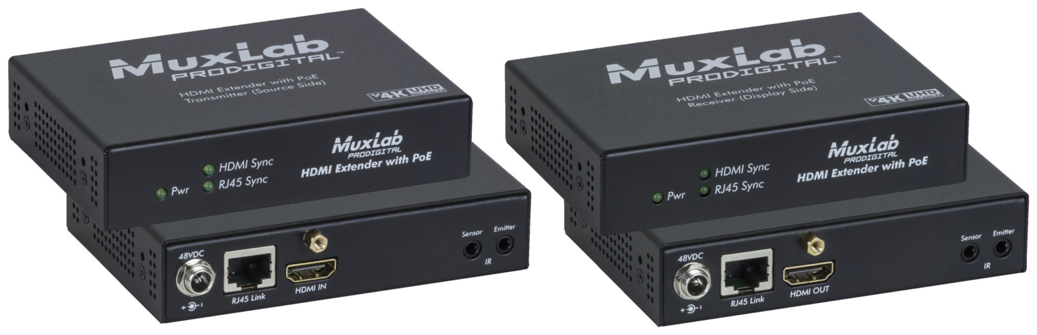 MuxLab ML500451-POE HDMI Extender Kit, PoE, HDBT, UHD-4K 1 MuxLab ML500451-POE HDMI Extender Kit, PoE, HDBT, UHD-4K