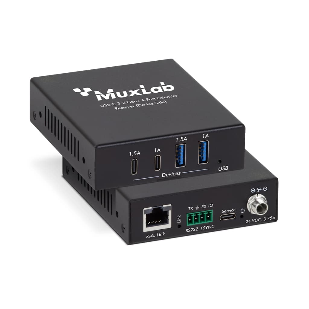 MuxLab ML500534 USB-C 3.2 Gen1 4-Port Extender Kit, 100m 1 MuxLab ML500534 USB-C 3.2 Gen1 4-Port Extender Kit, 100m