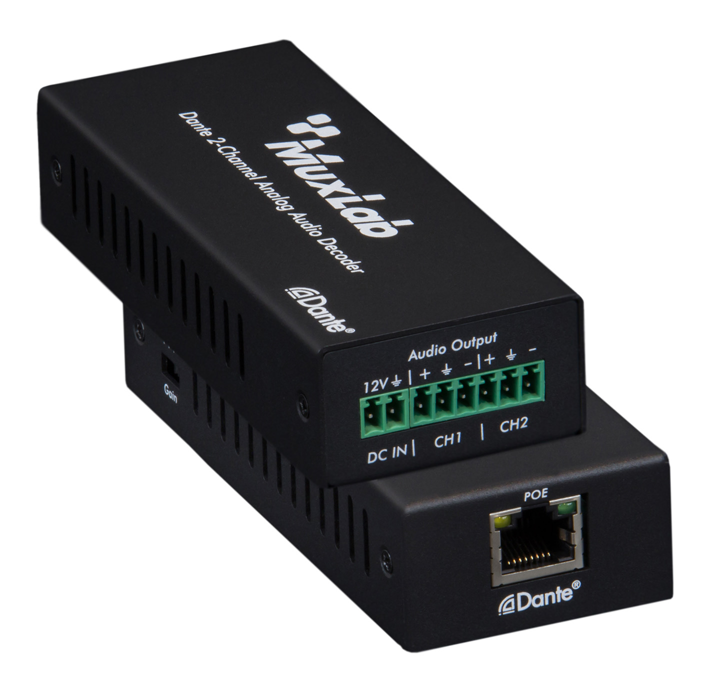 MuxLab ML500552 Dante 2-Channel Analog Audio Decoder 1 MuxLab ML500552 Dante 2-Channel Analog Audio Decoder