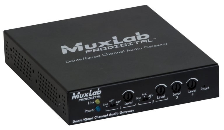 MuxLab ML500765 Dante/Quad Channel Audio PoE Gateway 2 MuxLab ML500765 Dante/Quad Channel Audio PoE Gateway - Billede 2