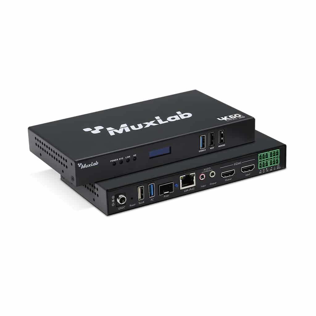 MuxLab ML500863 KVM over IP PoE Workstation Transceiver 4K/60 1 MuxLab ML500863 KVM over IP PoE Workstation Transceiver 4K/60