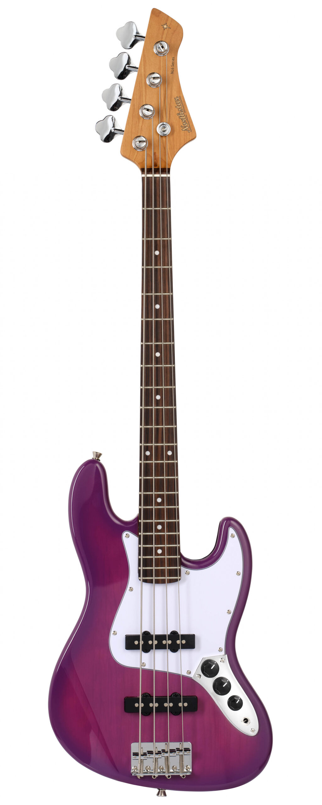 Tanglewood NL6JP Short Scale Northstar Jazz Bass Thru Purple 1 Tanglewood NL6JP Short Scale Northstar Jazz Bass Thru Purple